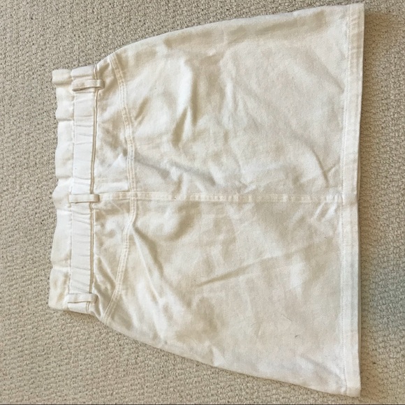 NEW White Cotton High-Waist Mini Skirt - Picture 5 of 5